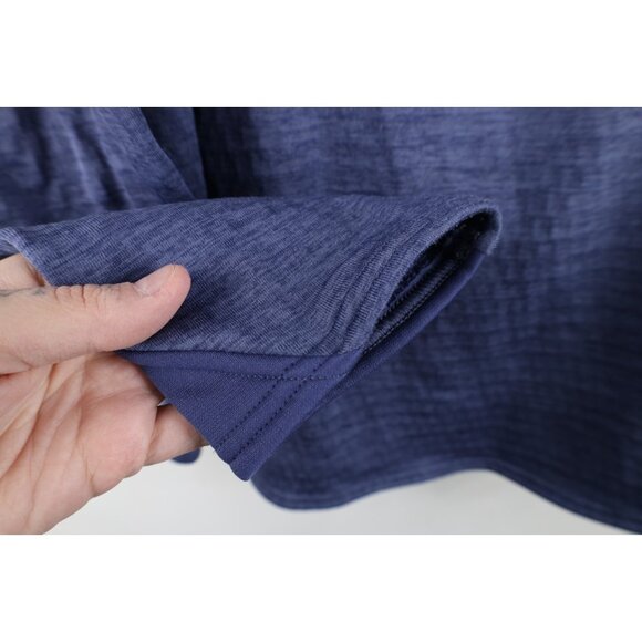 Under Armour Womens Large ColdGear Thermal Fleece Lined Half Zip Sweater Blue - Picture 7 of 14